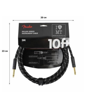 FENDER CABLE DELUXE SERIES 10' BLACK TWEED Кабель інструментальний-foto2