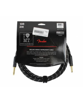 FENDER CABLE DELUXE SERIES 10' BLACK TWEED Кабель інструментальний-foto3