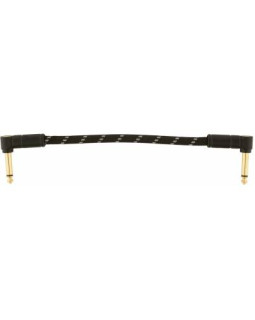 FENDER CABLE DELUXE SERIES 6" PATCHES (PAIR) BLACK TWEED Кабель інструментальний-foto4