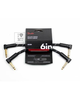 FENDER CABLE DELUXE SERIES 6" PATCHES (PAIR) BLACK TWEED Кабель інструментальний