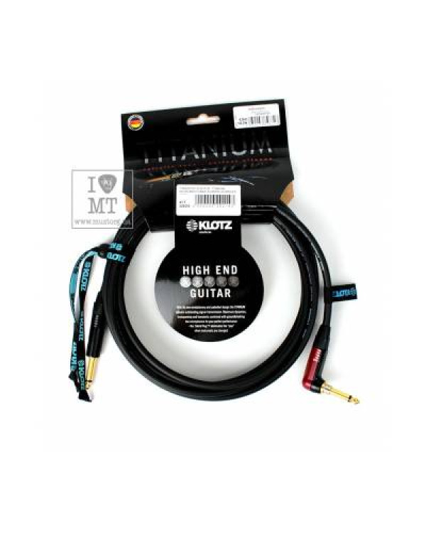 KLOTZ TITANIUM INSTRUMENT CABLE SILENTPLUG ANGLED 4.5 M Кабель інструментальний