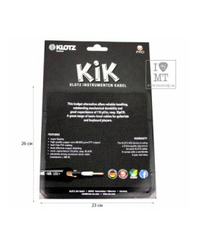 KLOTZ KIK PEDAL PATCHER 20 CM ANGLED Кабель інструментальний-foto2