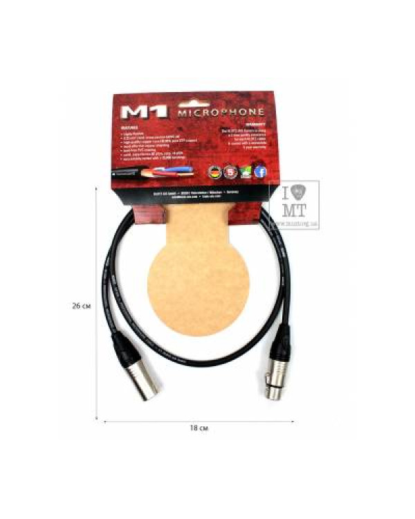 KLOTZ M1 PRIME MICROPHONE CABLE 1 M Кабель мікрофонний