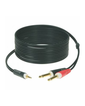 KLOTZ AY5 Y-CABLE STEREO MINI JACK - 2xJACK MONO BLACK 6 M Кабель комутаційний-foto4