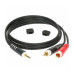 KLOTZ AY7 Y-CABLE STEREO MINI JACK - RCA BLACK 1 M Кабель комутаційний