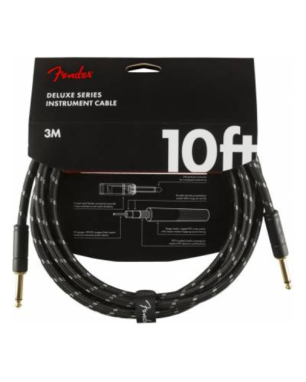 FENDER CABLE DELUXE SERIES 10' BLACK TWEED Кабель інструментальний