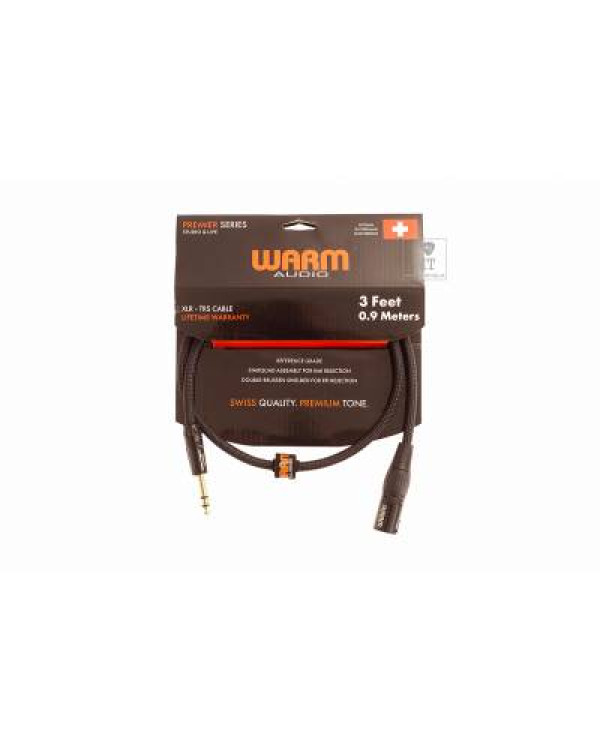 WARM AUDIO Prem-XLRm-TRSm-3' Кабель комутаційний