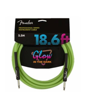 FENDER CABLE PROFESSIONAL SERIES 18.6' GLOW IN DARK GREEN Кабель інструментальний