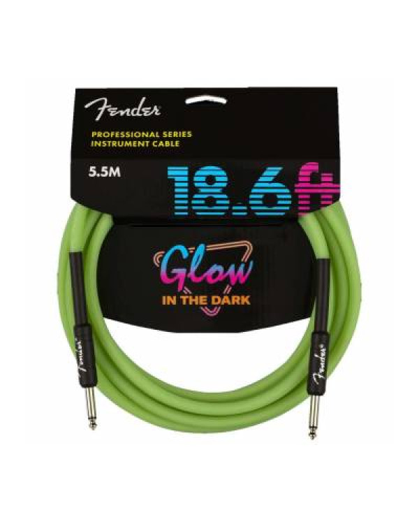 FENDER CABLE PROFESSIONAL SERIES 18.6' GLOW IN DARK GREEN Кабель інструментальний