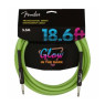 FENDER CABLE PROFESSIONAL SERIES 18.6' GLOW IN DARK GREEN Кабель інструментальний