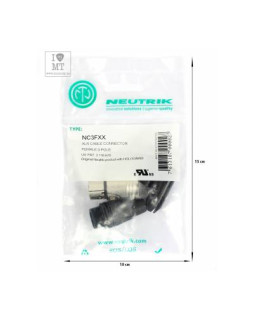 QUIK LOK NC354 Neutrik NC3FXX Конектор XLR 3-pin female (мама)-foto3