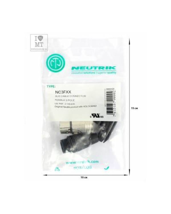 QUIK LOK NC354 Neutrik NC3FXX Конектор XLR 3-pin female (мама)