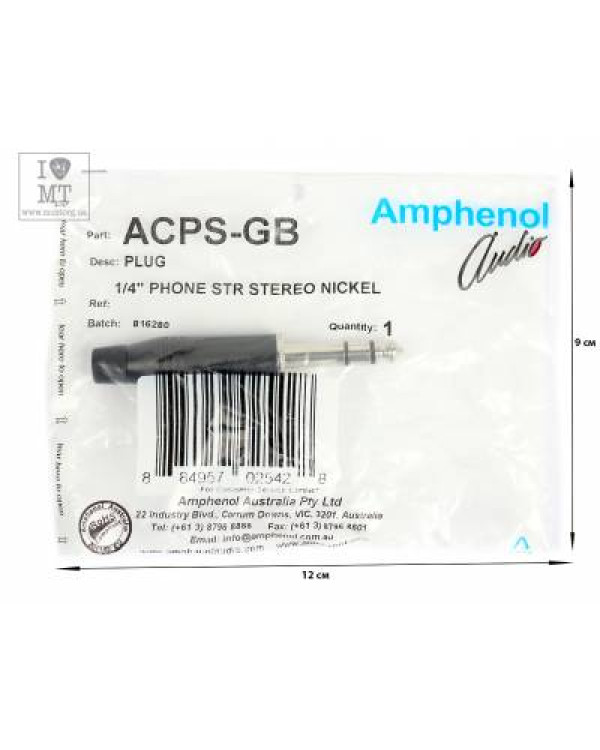 QUIK LOK G512AB Amphenol Конектор Jack стерео 6.3 мм