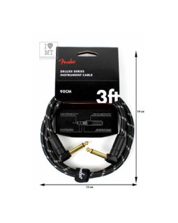 FENDER CABLE DELUXE SERIES 3' BLACK TWEED Кабель інструментальний-foto2