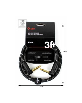 FENDER CABLE DELUXE SERIES 3' BLACK TWEED Кабель інструментальний-foto2