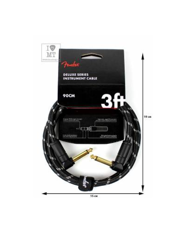 FENDER CABLE DELUXE SERIES 3' BLACK TWEED Кабель інструментальний