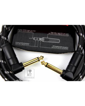FENDER CABLE DELUXE SERIES 3' BLACK TWEED Кабель інструментальний-foto3