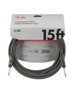 FENDER CABLE PROFESSIONAL SERIES 15' GREY TWEED Кабель інструментальний FENDER CABLE PROFESSIONAL SERIES 15' GREY TWEED Кабель інструментальний