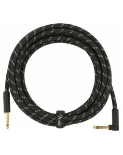 FENDER CABLE DELUXE SERIES 15' ANGLED BLACK TWEED Кабель інструментальний-foto6