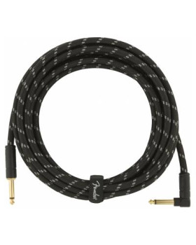 FENDER CABLE DELUXE SERIES 15' ANGLED BLACK TWEED Кабель інструментальний-foto6