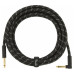 FENDER CABLE DELUXE SERIES 15' ANGLED BLACK TWEED Кабель інструментальний