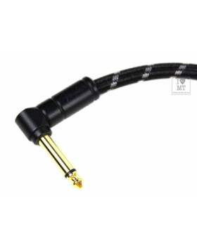 FENDER CABLE DELUXE SERIES 6" PATCH BLACK TWEED Кабель інструментальний-foto3