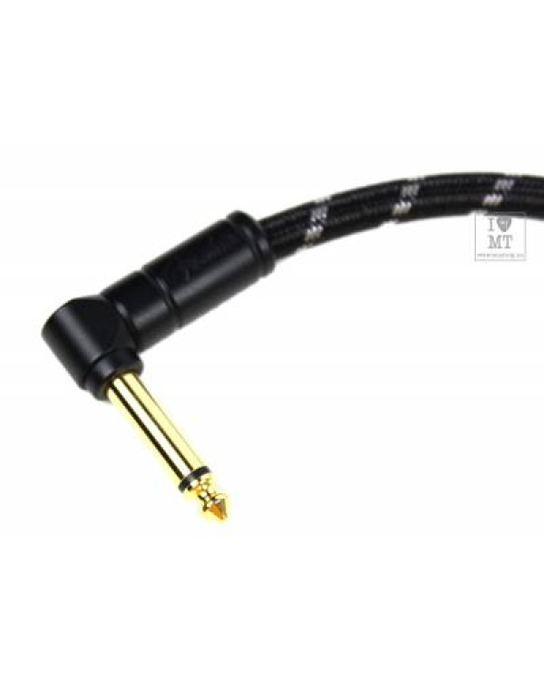 FENDER CABLE DELUXE SERIES 6" PATCH BLACK TWEED Кабель інструментальний