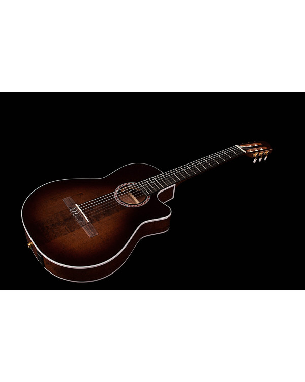 LA PATRIE 042630 - Arena Pro CW Bourbon Burst Crescent II with Bag (Made in Canada) - Класична гітара з вирізом і зв'язком
