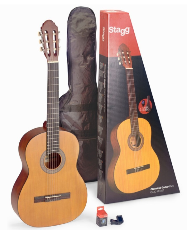 Гітарний набір (класична гітара, чохол, тюнер) STAGG N C440 N HYB PACK