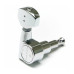 GRAPH TECH PRN-2721-C0 Ratio Electric 6 In-line Contemporary Mini 2 Pin - Chrome Кілки для електрогітари