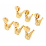 GRAPH TECH PRN-2721-G0 Ratio Electric 6 In-line Contemporary Mini 2 Pin - Gold Кілки для електрогітари
