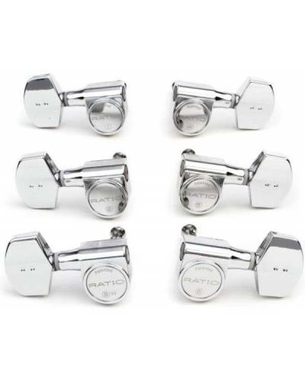 GRAPH TECH PRN-2411-CO Ratio Acoustic 3+3 Contemporary 2 Pin - Chrome Кілки для гітари