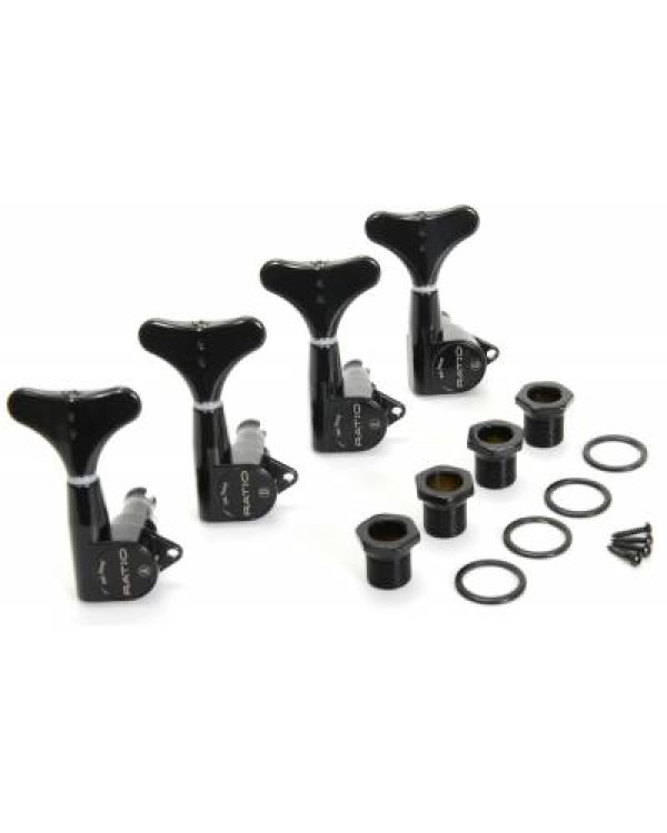 GRAPH TECH PRB-4400-BO Bass Ratio 4 in line Y key Black Кілки для бас-гітари