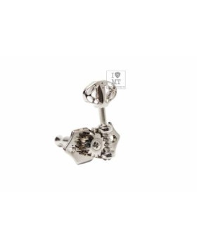 GRAPH TECH PRN-3411-N0 Acoustic 3+3 Skeleton Button Nickel Кілки для гітари-foto2