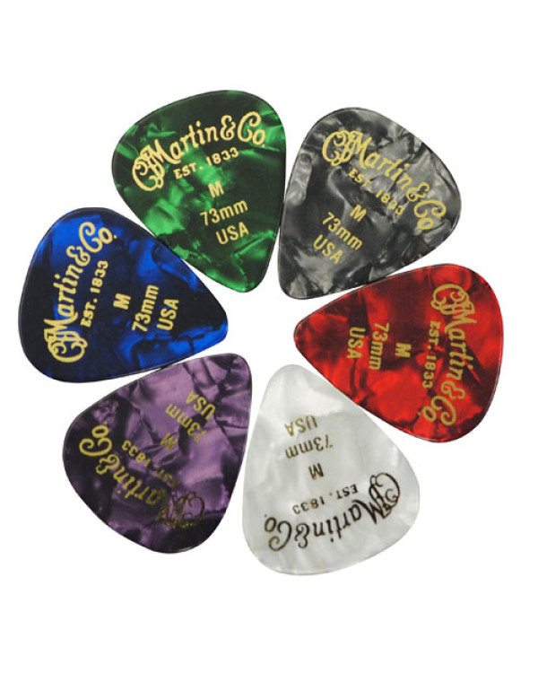 Набір медіаторів MARTIN MULTI-COLOR PEARLOID PICK PACK (0.73)
