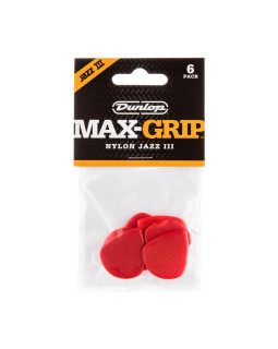 DUNLOP Nylon Jazz Max Grip 3N-Red, Набір медіаторів, 6 шт.-foto3
