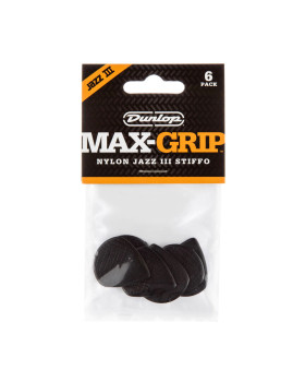 DUNLOP 471P3S NYLON Jazz Max Grip 3S-Black, Набір медіаторів, 6 шт.-foto3
