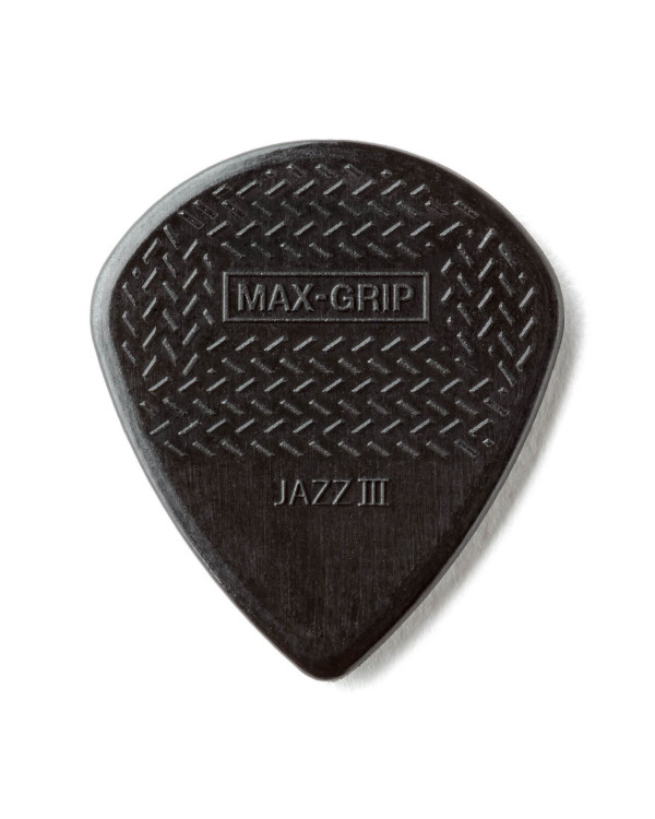 DUNLOP 471P3S NYLON Jazz Max Grip 3S-Black, Набір медіаторів, 6 шт.