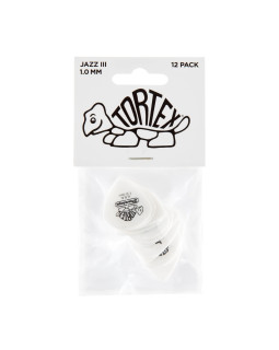 Набір медіаторів DUNLOP TORTEX WHITE JAZZ III PICK 1.0MM-foto3
