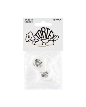 Набір медіаторів DUNLOP TORTEX WHITE JAZZ III PICK 1.35MM-foto3