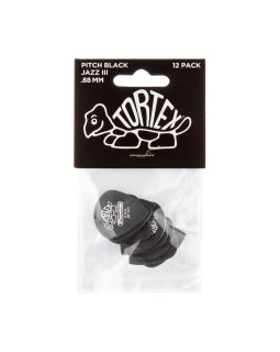 Набір медіаторів DUNLOP 482P.88 TORTEX PITCH BLACK JAZZ PLAYERS PACK 0.88-foto3