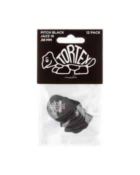 Набір медіаторів DUNLOP 482P.88 TORTEX PITCH BLACK JAZZ PLAYERS PACK 0.88-foto3