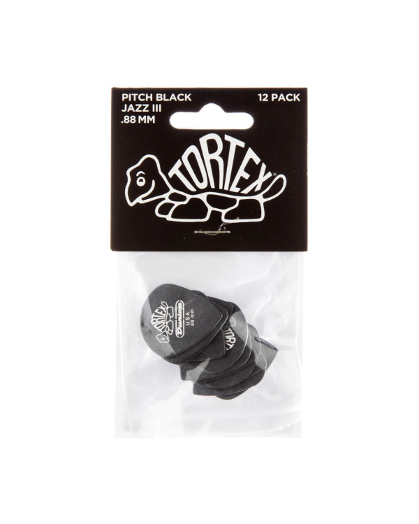 Набір медіаторів DUNLOP 482P.88 TORTEX PITCH BLACK JAZZ PLAYERS PACK 0.88