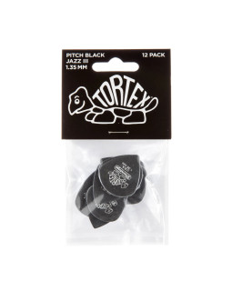 Набір медіаторів DUNLOP TORTEX PITCH BLACK JAZZ III PICK 1.35MM-foto3