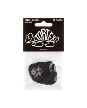 Набір медіаторів DUNLOP TORTEX PITCH BLACK STANDARD PICK .60MM-foto3