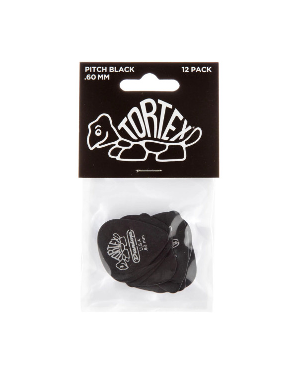 Набір медіаторів DUNLOP TORTEX PITCH BLACK STANDARD PICK .60MM