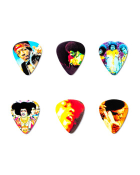 Набір медіаторів DUNLOP JIMI HENDRIX MONTAGE PICK TIN (HEAVY)-foto2