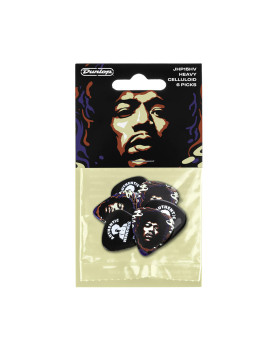 Набір медіаторів DUNLOP JIMI HENDRIX '69 PSYCH SERIES STAR HAZE GUITAR PICK (HEAVY)-foto3