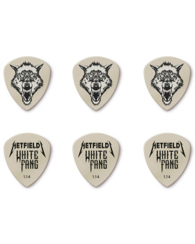 Набір медіаторів DUNLOP HETFIELD'S WHITE FANG CUSTOM FLOW PICK TIN 1.14MM-foto2