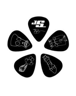 Набір медіаторів PLANET WAVES JOE SATRIANI SIGNATURE GUITAR PICKS, BLACK (Heavy Gauge)-foto2